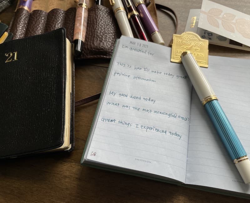 The 6 minute diary with Smythson panama notebook